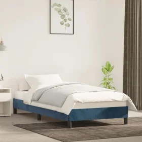 Blue velvet bed frame 80x200 cm by vidaXL, Beds and slatted bases - Ref: Foro24-346944, Price: 74,40 €, Discount: %