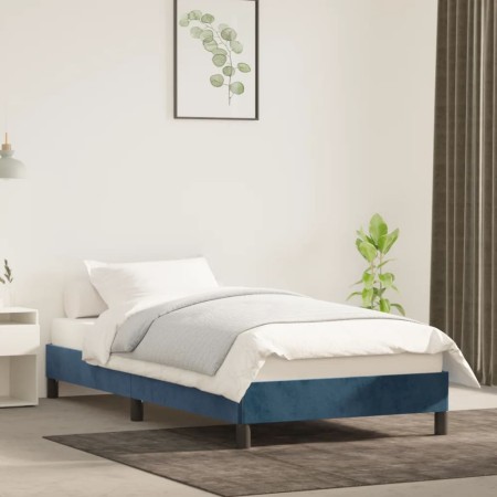 Estructura de cama de terciopelo azul 80x200 cm de vidaXL, Camas y somieres - Ref: Foro24-346944, Precio: 75,73 €, Descuento: %