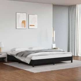 Estructura de cama de cuero sintético negro 180x200 cm de vidaXL, Camas y somieres - Ref: Foro24-346916, Precio: 119,61 €, De...