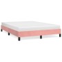 Estructura de cama de terciopelo rosa 140x200 cm de vidaXL, Camas y somieres - Ref: Foro24-346981, Precio: 101,25 €, Descuent...