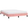 Estructura de cama de terciopelo rosa 140x200 cm de vidaXL, Camas y somieres - Ref: Foro24-346981, Precio: 101,25 €, Descuent...