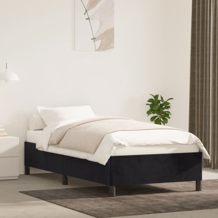 Estructura de cama de terciopelo gris claro 100x200 cm de vidaXL, Camas y somieres - Ref: Foro24-347308, Precio: 78,69 €, Des...