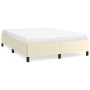 Estructura de cama de cuero sintético color crema 140x200 cm de vidaXL, Camas y somieres - Ref: Foro24-347253, Precio: 104,47...