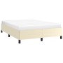 Estructura de cama de cuero sintético color crema 140x200 cm de vidaXL, Camas y somieres - Ref: Foro24-347253, Precio: 104,47...