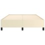 Estructura de cama de cuero sintético color crema 140x200 cm de vidaXL, Camas y somieres - Ref: Foro24-347253, Precio: 104,47...