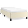Estructura de cama de cuero sintético color crema 100x200 cm de vidaXL, Camas y somieres - Ref: Foro24-347235, Precio: 75,30 ...