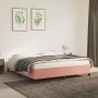Estructura de cama de terciopelo rosa 160x200 cm de vidaXL, Camas y somieres - Ref: Foro24-347335, Precio: 144,01 €, Descuent...