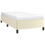Estructura de cama de cuero sintético color crema 100x200 cm de vidaXL, Camas y somieres - Ref: Foro24-347235, Precio: 75,30 ...