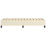 Estructura de cama de cuero sintético color crema 100x200 cm de vidaXL, Camas y somieres - Ref: Foro24-347235, Precio: 75,30 ...