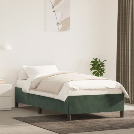 Estructura de cama de terciopelo verde 90x190 cm de vidaXL, Camas y somieres - Ref: Foro24-347297, Precio: 87,99 €, Descuento: %