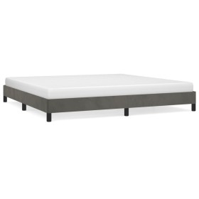 Estructura de cama de terciopelo gris oscuro 180x200 cm de vidaXL, Camas y somieres - Ref: Foro24-346995, Precio: 117,33 €, D...