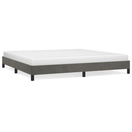 Estructura de cama de terciopelo gris oscuro 180x200 cm de vidaXL, Camas y somieres - Ref: Foro24-346995, Precio: 117,33 €, D...