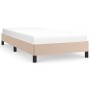 Estructura de cama de cuero sintético capuchino 100x200 cm de vidaXL, Camas y somieres - Ref: Foro24-346891, Precio: 92,95 €,...