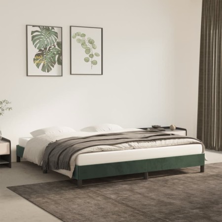 Estructura de cama de terciopelo verde 180x200 cm de vidaXL, Camas y somieres - Ref: Foro24-346991, Precio: 112,87 €, Descuen...