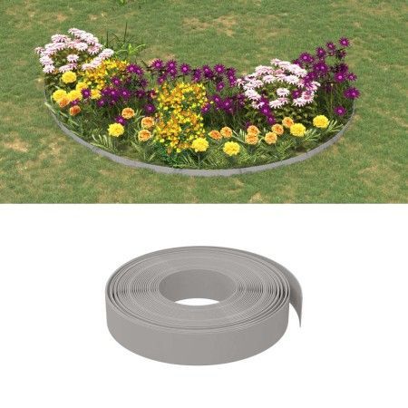 Borduras de jardín 5 uds polietileno gris 10 m 10 cm de vidaXL, Ribetes y bordes para jardín - Ref: Foro24-3155431, Precio: 7...