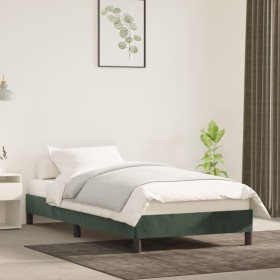 Estructura de cama de terciopelo verde 100x200 cm de vidaXL, Camas y somieres - Ref: Foro24-346961, Precio: 72,14 €, Descuent...