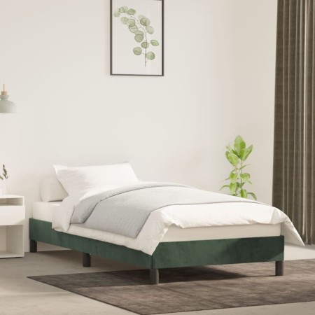 Estructura de cama de terciopelo verde 100x200 cm de vidaXL, Camas y somieres - Ref: Foro24-346961, Precio: 72,14 €, Descuent...