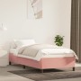 Estructura de cama de terciopelo rosa 100x200 cm de vidaXL, Camas y somieres - Ref: Foro24-347311, Precio: 83,43 €, Descuento: %