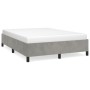 Estructura de cama de terciopelo gris claro 140x200 cm de vidaXL, Camas y somieres - Ref: Foro24-347324, Precio: 109,18 €, De...