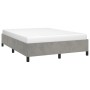 Estructura de cama de terciopelo gris claro 140x200 cm de vidaXL, Camas y somieres - Ref: Foro24-347324, Precio: 109,18 €, De...