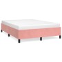 Estructura de cama de terciopelo rosa 140x200 cm de vidaXL, Camas y somieres - Ref: Foro24-347329, Precio: 111,38 €, Descuent...