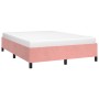 Estructura de cama de terciopelo rosa 140x200 cm de vidaXL, Camas y somieres - Ref: Foro24-347329, Precio: 111,38 €, Descuent...