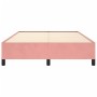 Estructura de cama de terciopelo rosa 140x200 cm de vidaXL, Camas y somieres - Ref: Foro24-347329, Precio: 111,38 €, Descuent...