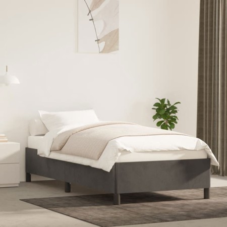 Estructura de cama de terciopelo gris oscuro 80x200 cm de vidaXL, Camas y somieres - Ref: Foro24-347289, Precio: 90,97 €, Des...