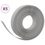 Borduras de jardín 5 uds polietileno gris 10 m 10 cm de vidaXL, Ribetes y bordes para jardín - Ref: Foro24-3155431, Precio: 7...