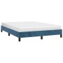 Estructura de cama de terciopelo azul 140x200 cm de vidaXL, Camas y somieres - Ref: Foro24-346980, Precio: 112,54 €, Descuent...