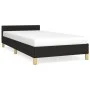 Estructura de cama con cabecero de tela negro 90x190 cm de vidaXL, Camas y somieres - Ref: Foro24-347377, Precio: 94,95 €, De...