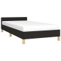 Estructura de cama con cabecero de tela negro 90x190 cm de vidaXL, Camas y somieres - Ref: Foro24-347377, Precio: 93,80 €, De...