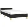 Estructura de cama con cabecero de tela negro 90x190 cm de vidaXL, Camas y somieres - Ref: Foro24-347377, Precio: 94,95 €, De...