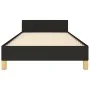 Estructura de cama con cabecero de tela negro 90x190 cm de vidaXL, Camas y somieres - Ref: Foro24-347377, Precio: 94,95 €, De...