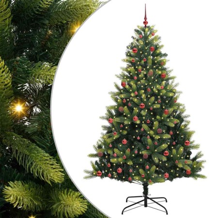Árbol de Navidad Artificial Plegable 300 LEDs Verde 210 cm en Decoración Festiva y Estacional | Comprar online en Foru.es