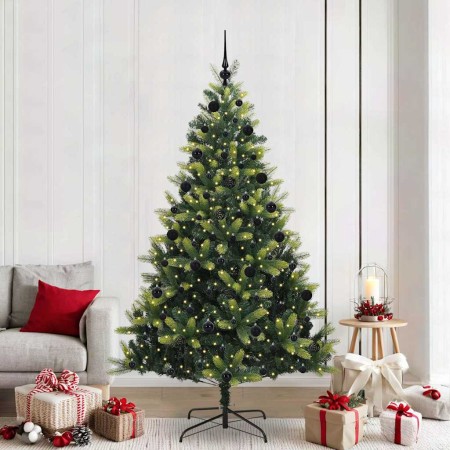 Árbol de Navidad Artificial Plegable 300 LEDs Verde 210 cm en Decoración Festiva y Estacional | Comprar online en Foru.es