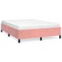Estructura de cama de terciopelo rosa 140x190 cm de vidaXL, Camas y somieres - Ref: Foro24-347323, Precio: 121,44 €, Descuent...