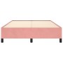 Estructura de cama de terciopelo rosa 140x190 cm de vidaXL, Camas y somieres - Ref: Foro24-347323, Precio: 121,44 €, Descuent...