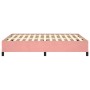 Estructura de cama de terciopelo rosa 140x190 cm de vidaXL, Camas y somieres - Ref: Foro24-347323, Precio: 121,44 €, Descuent...