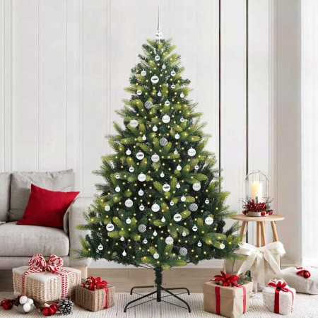 Árbol de Navidad Artificial Plegable 300 LEDs Verde 210 cm en Decoración Festiva y Estacional | Comprar online en Foru.es