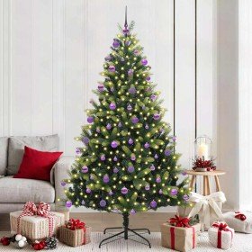 Árbol de Navidad Artificial Plegable 300 LEDs Verde 210 cm en Decoración Festiva y Estacional | Comprar online en Foru.es
