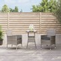 Mesita y sillas jardín 3 pzas y cojines ratán sintético gris de vidaXL, Conjuntos de jardín - Ref: Foro24-3187418, Precio: 18...