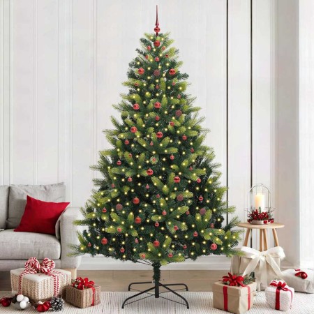 Árbol de Navidad Artificial Plegable 300 LEDs Verde 240 cm en Decoración Festiva y Estacional | Comprar online en Foru.es