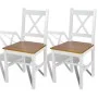 Sillas de comedor 2 unidades madera de pino blancas de vidaXL, Sillas de comedor - Ref: Foro24-241512, Precio: 107,81 €, Desc...