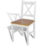 Sillas de comedor 2 unidades madera de pino blancas de vidaXL, Sillas de comedor - Ref: Foro24-241512, Precio: 109,67 €, Desc...
