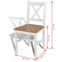 Sillas de comedor 2 unidades madera de pino blancas de vidaXL, Sillas de comedor - Ref: Foro24-241512, Precio: 109,67 €, Desc...
