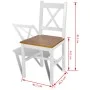 Sillas de comedor 2 unidades madera de pino blancas de vidaXL, Sillas de comedor - Ref: Foro24-241512, Precio: 107,81 €, Desc...