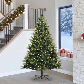 Árbol de Navidad Artificial Plegable 300 LEDs Verde 240 cm en Decoración Festiva y Estacional | Comprar online en Foru.es