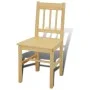 Mesa de comedor y 4 sillasde madera color natural de vidaXL, muebles para cocinas y comedores - Ref: Foro24-241220, Precio: 2...
