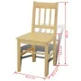 Mesa de comedor y 4 sillasde madera color natural de vidaXL, muebles para cocinas y comedores - Ref: Foro24-241220, Precio: 2...